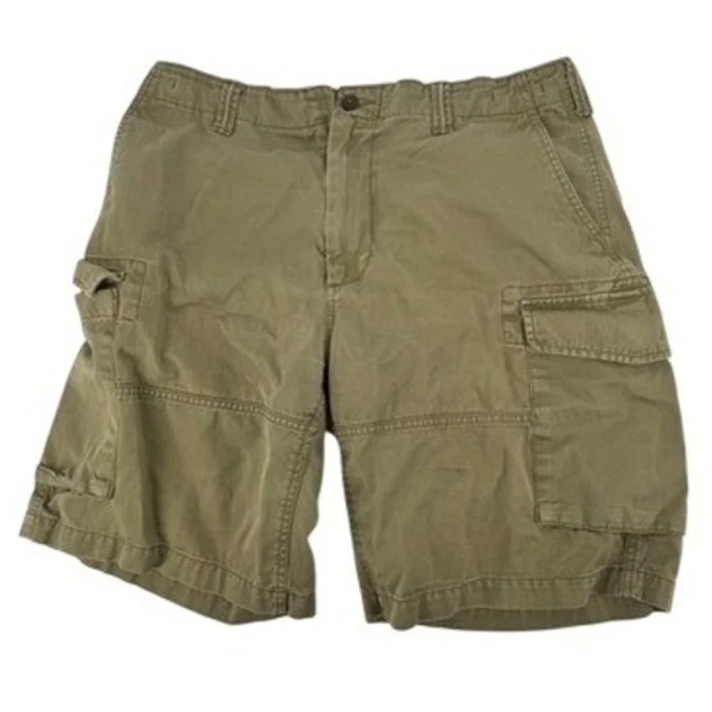 Polo Ralph Lauren‎ Cargo Shorts Mens 33 Olive Green Relaxed Fit Cotton Utility